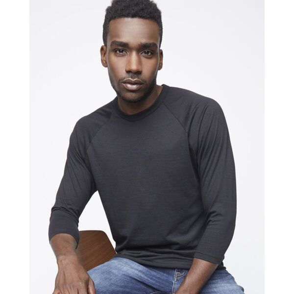 50/50 Raglan Three-Quarter Sleeve Tee Thumbnail