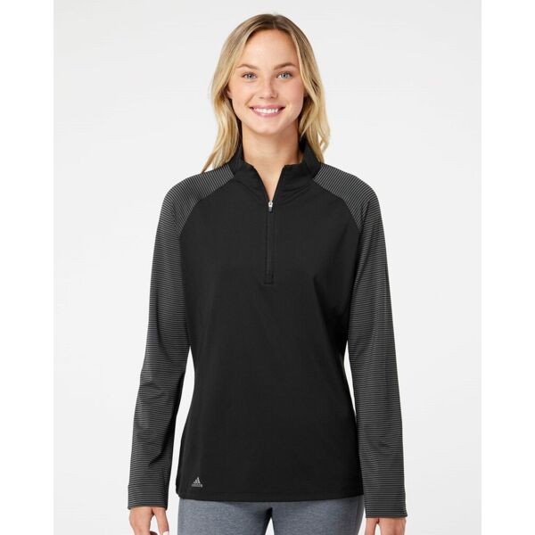 Women's Stripe Block Quarter-Zip Pullover Thumbnail