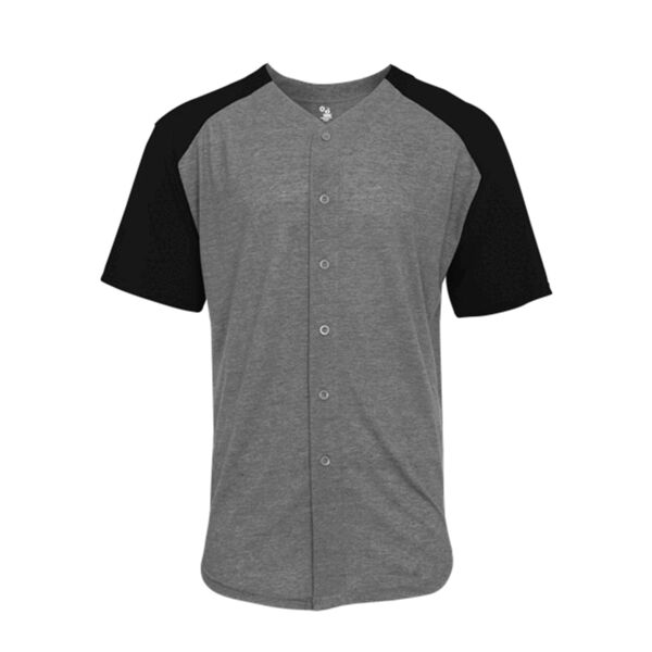 Triblend Full Button T-Shirt Thumbnail