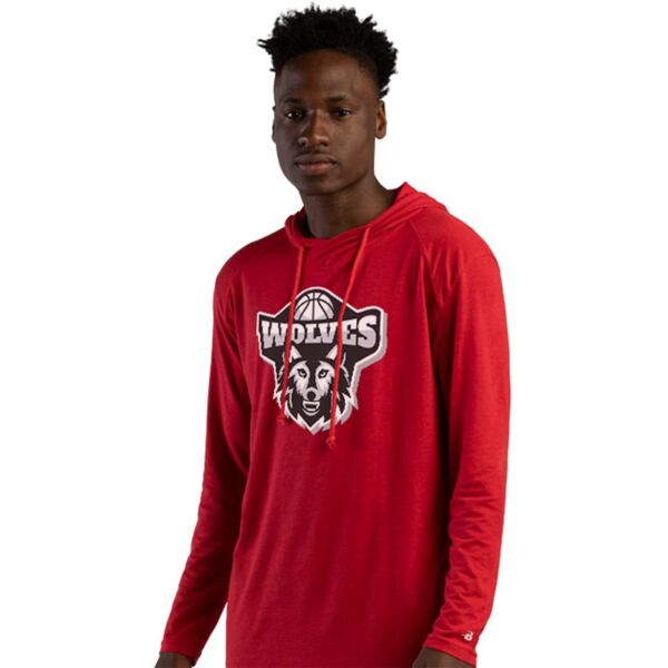 Tri-Blend Surplice Hooded Long Sleeve T-Shirt Thumbnail