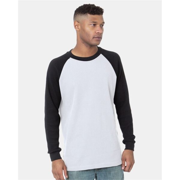 USA-Made Heavyweight Waffle Knit Thermal Raglan T-Shirt Thumbnail