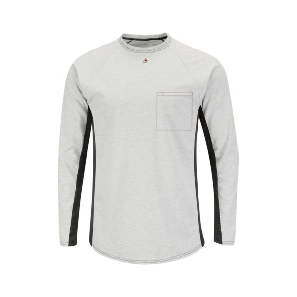 Long Sleeve FR Two-Tone Base Layer with Concealed Chest Pocket - EXCEL FR Thumbnail