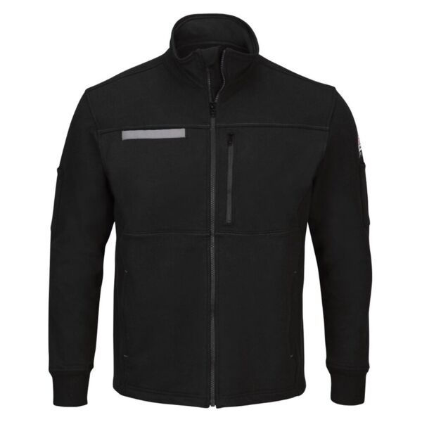 Zip Front Fleece Jacket-Cotton /Spandex Blend - Tall Sizes Thumbnail