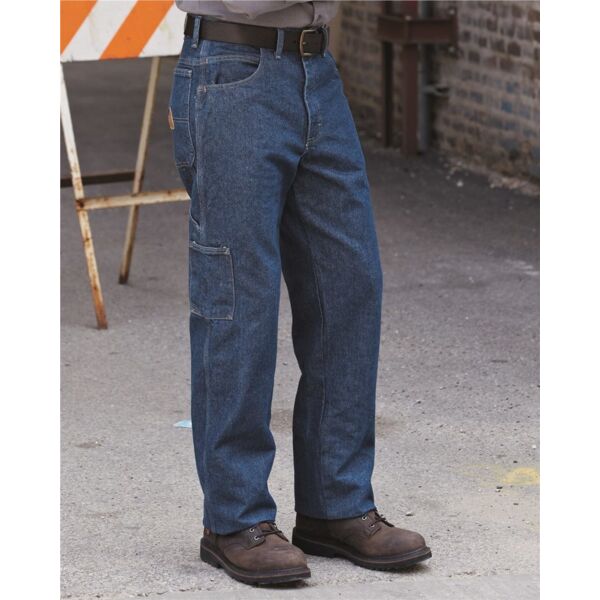 Flame Resistant Pre-Washed Denim Dungaree - Extended Sizes Thumbnail