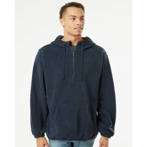 Polar Fleece Quarter-Zip Hooded Pullover Thumbnail