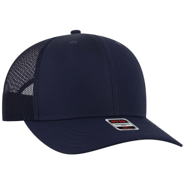 OTTO Cap 6 Panel Mid Profile Mesh Back Trucker Hat Thumbnail